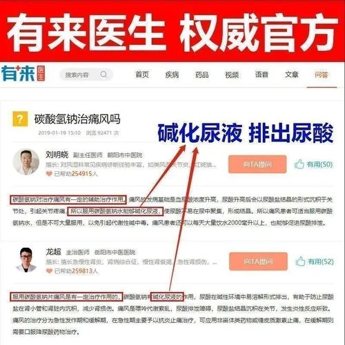 痛风可以吃碳酸氢钠片吗