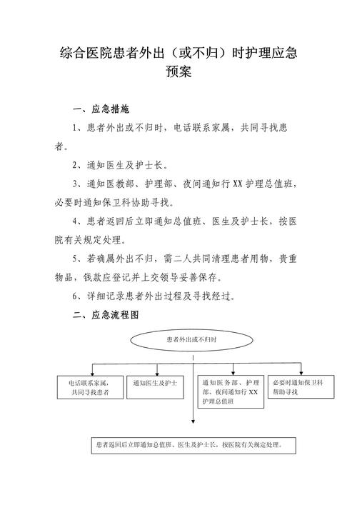 护理安全管理的应急预案