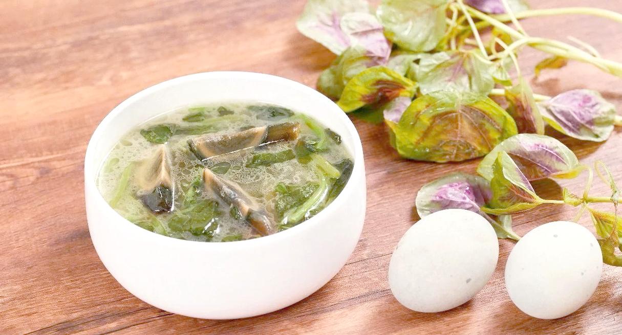 痛风能吃苋菜皮蛋汤吗