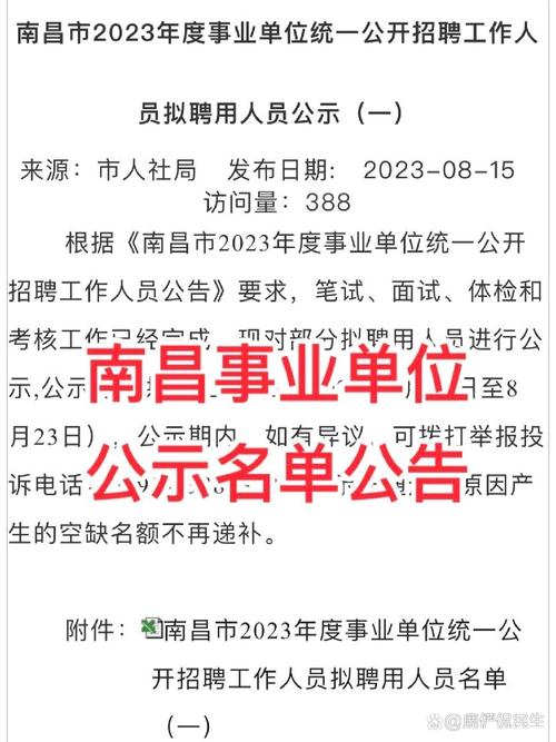南昌市事业单位招聘2026