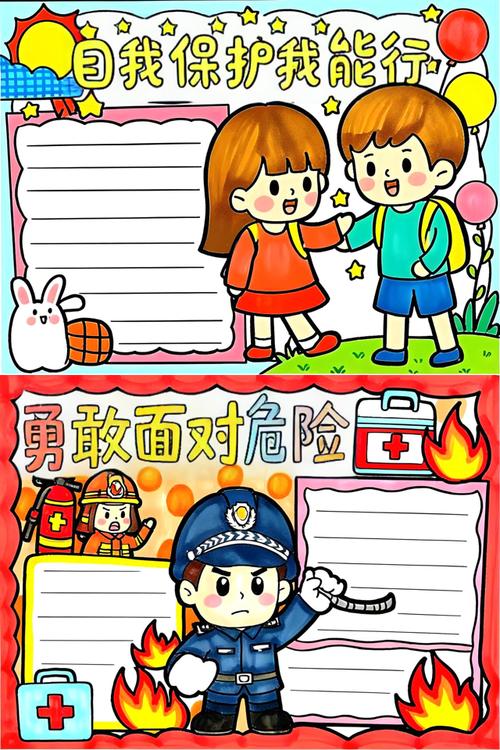 保护自我的安全手抄报