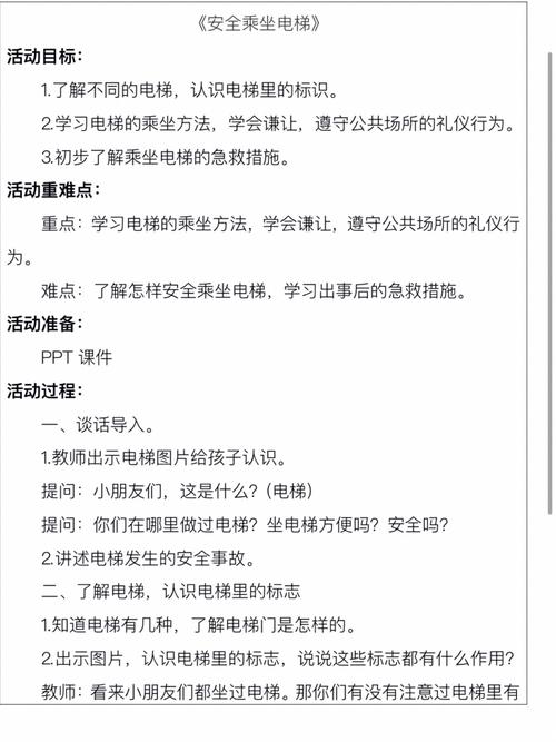 安全教案电梯里的安全