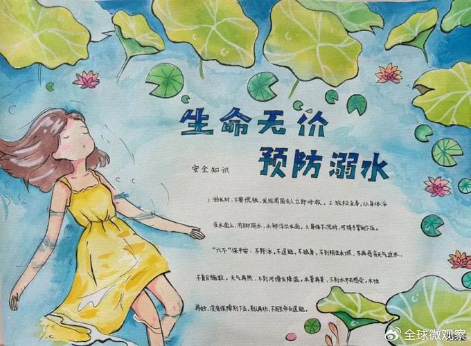 安全防溺水手抄报图片