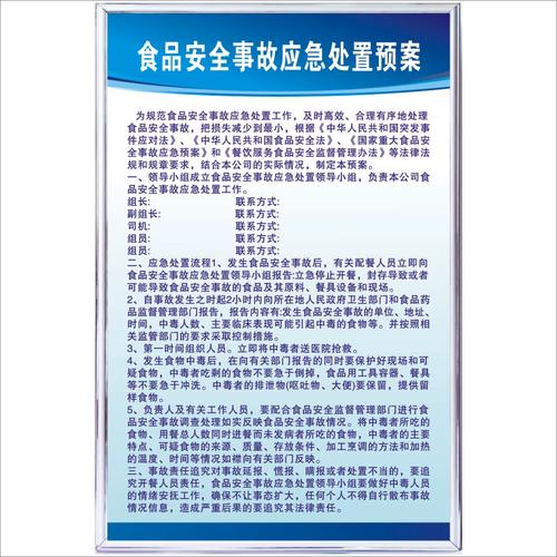 食品卫生安全应急预案