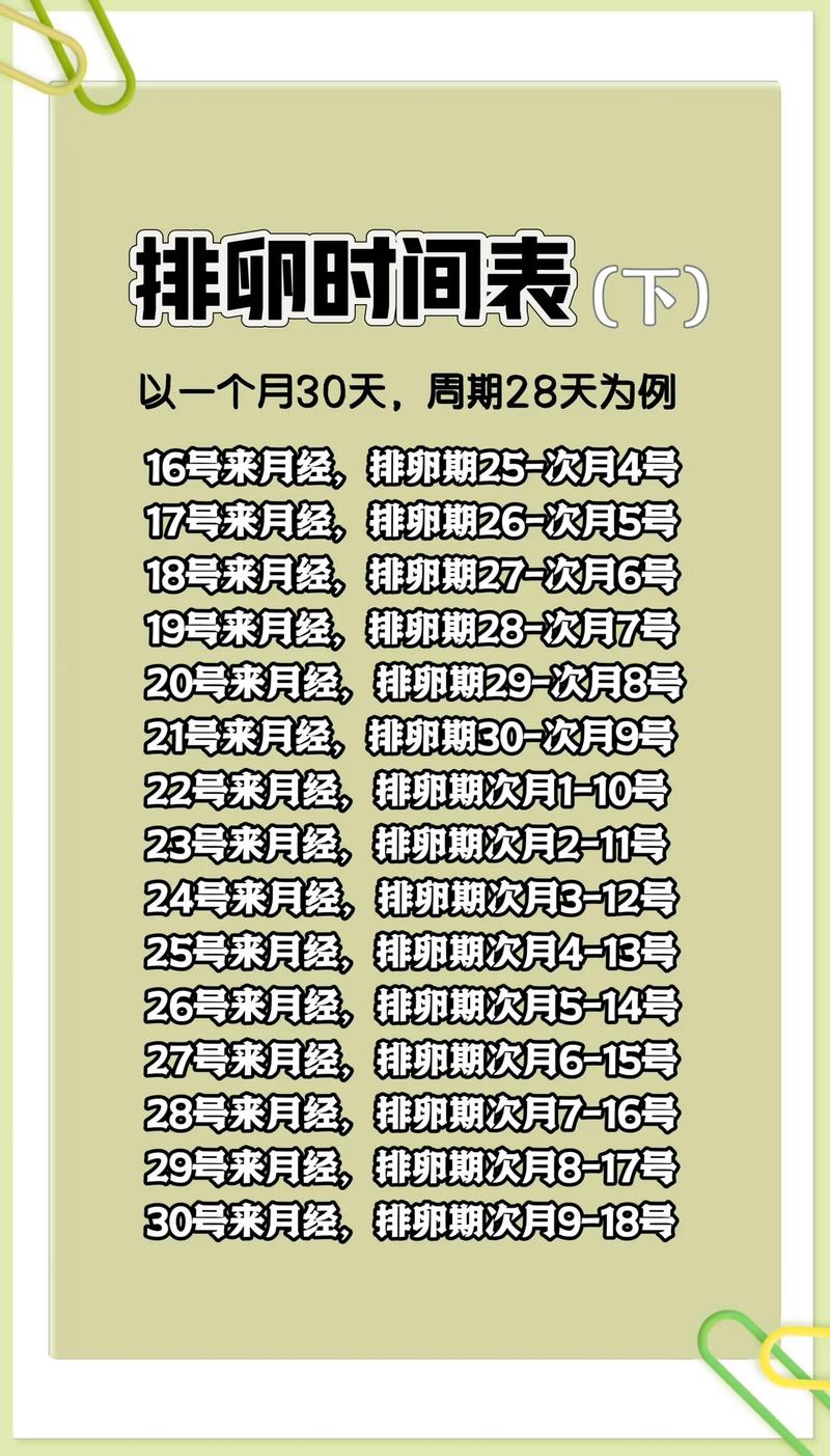 排卵后的几天是安全期