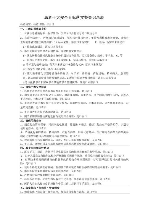 患者安全目标2026