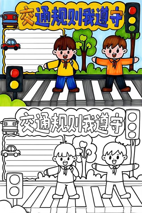 四年级手抄报交通安全