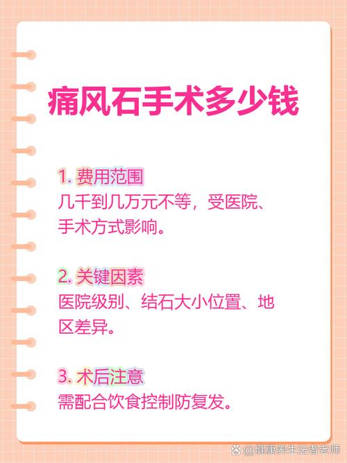 痛风石手术费用在多少