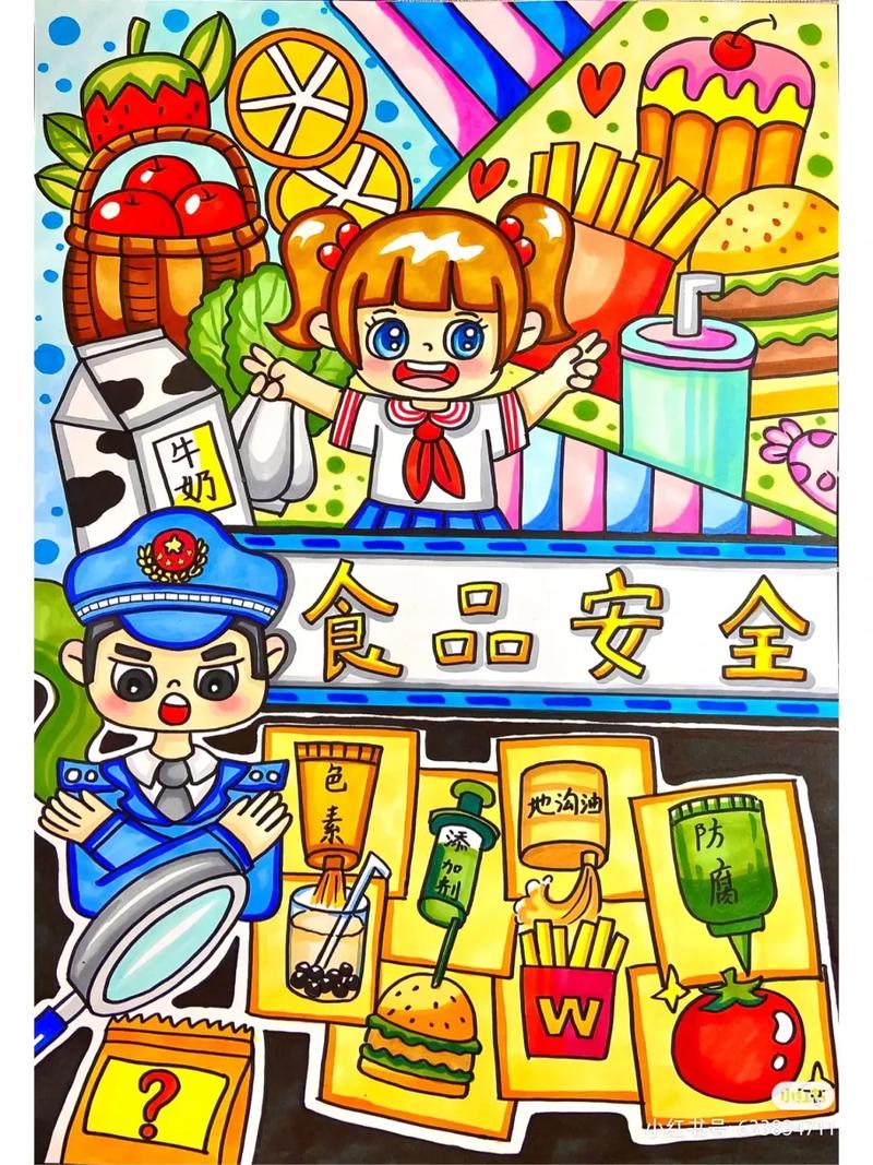 食品安全简易四格漫画