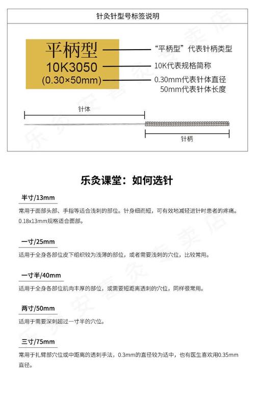 针灸针尺寸怎么区分