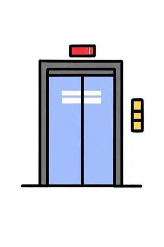 安全电梯的简笔画图片