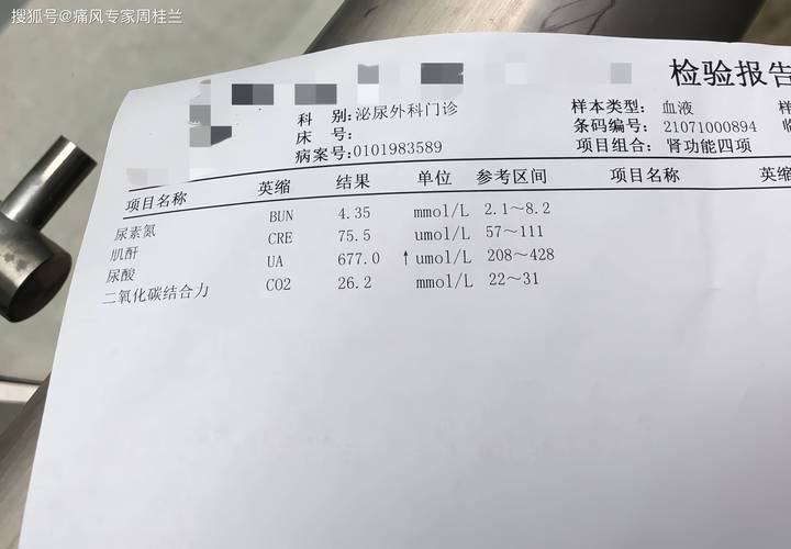 痛风化验血看哪些指标